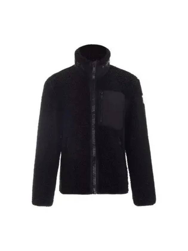 Men's Sagrek Shearling Fleece Zip-Up Jacket Black - MOOSE KNUCKLES - BALAAN 2