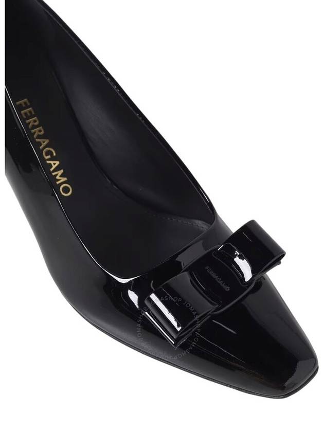 Vara Bow Leather Pumps Black - SALVATORE FERRAGAMO - BALAAN 4