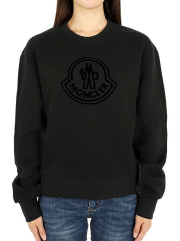 Moncler Women s Logo Bag Nylon Sweatshirt Black 8G00028 809KX 999 - MONCLER - BALAAN 1