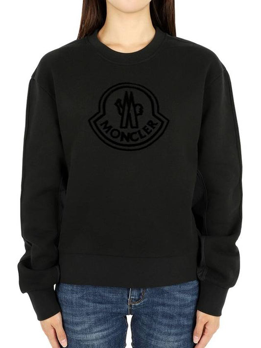 Moncler Women s Logo Bag Nylon Sweatshirt Black 8G00028 809KX 999 - MONCLER - BALAAN 1
