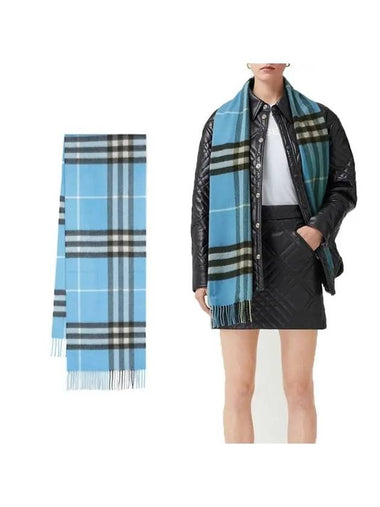 Classic Check Cashmere Muffler 8065041 - BURBERRY - BALAAN 1