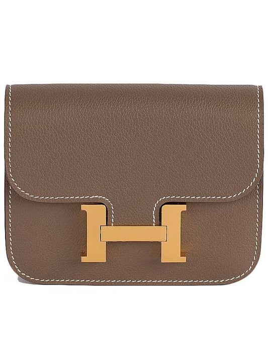 Constance Slim Compact Half Wallet Etope - HERMES - BALAAN 2