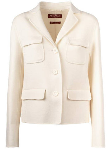 Max Mara Single-Breasted Jacket In Fine Double Fabric - MAX MARA - BALAAN 1