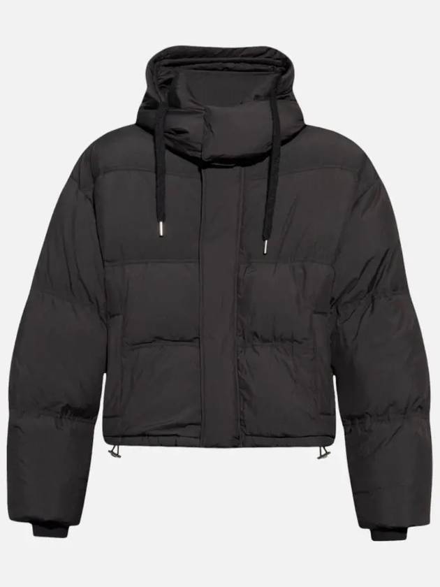 Oversized Nylon Puffer Down Jacket Black - AMI - BALAAN 3