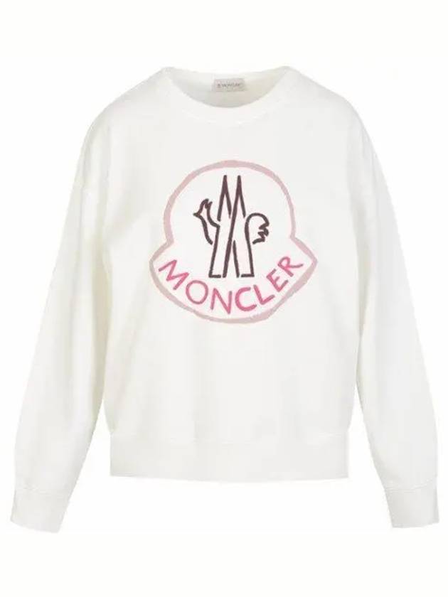 Women's Big Logo Sweatshirt White - MONCLER - BALAAN 2