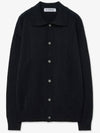 Soft cable collar cardigan black - BLONDNINE - BALAAN 3