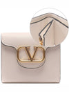 V Logo Half Wallet Ivory - VALENTINO - BALAAN 2