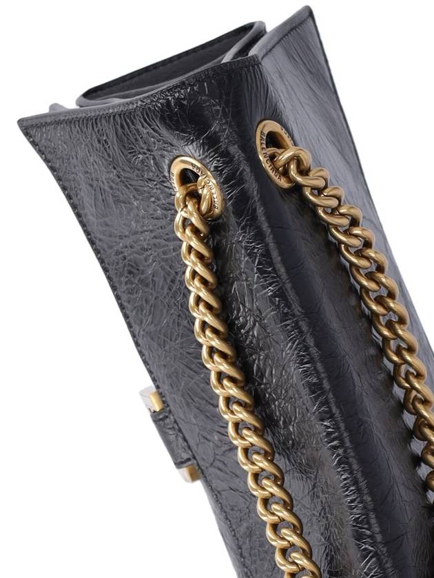 Crush Logo Gold Chain Small Shoulder Bag Black - BALENCIAGA - BALAAN 5