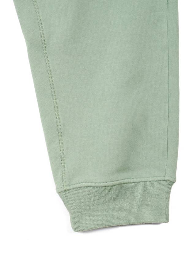 Garment Dyed Cotton Fleece Track Pants Light Green - STONE ISLAND - BALAAN 7