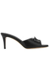 V logo sandal heels black - VALENTINO - BALAAN.