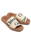 Woody Logo Flat Mule Slippers White - CHLOE - BALAAN 2