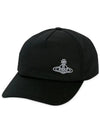 Embroidered ORB Logo Classic Ball Cap Black - VIVIENNE WESTWOOD - BALAAN 4