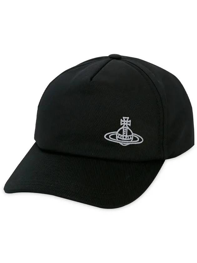Embroidered ORB Logo Classic Ball Cap Black - VIVIENNE WESTWOOD - BALAAN 4