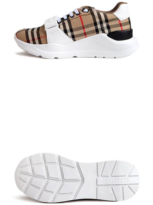 Vintage Check Suede Leather Sneakers Archive Beige - BURBERRY - BALAAN 5