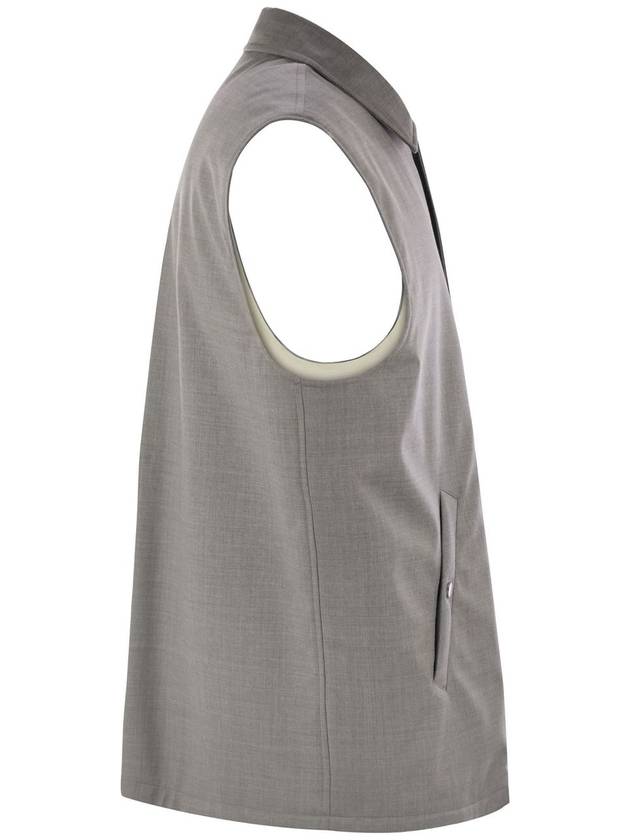 Sleeveless jacket in virgin wool - BRUNELLO CUCINELLI - BALAAN 3