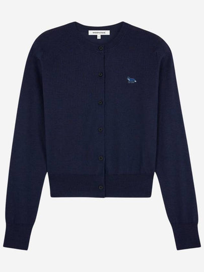 Baby Fox Patch Regular Cardigan Blue - MAISON KITSUNE - BALAAN 2