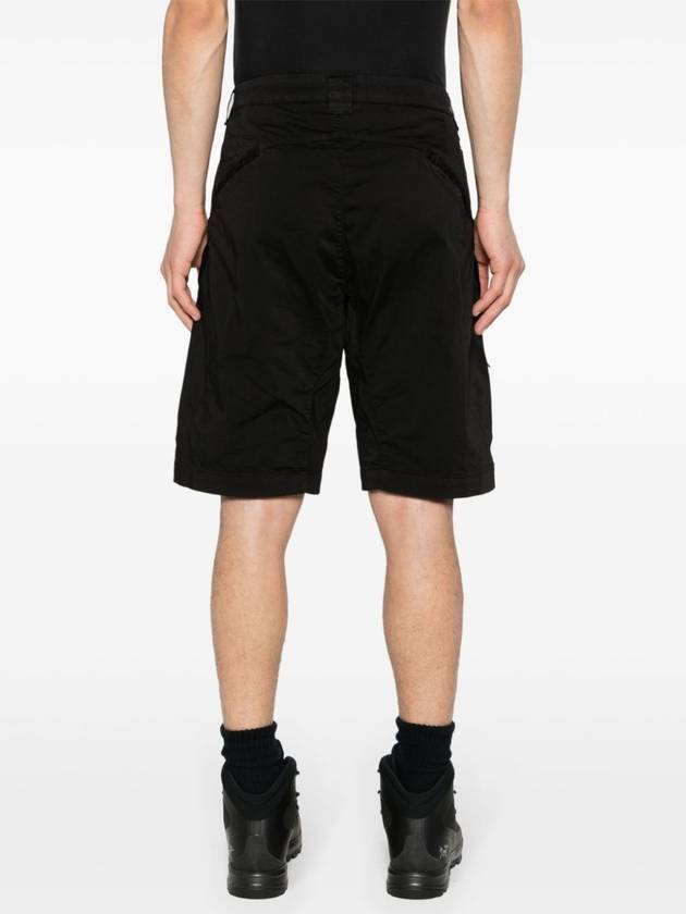 Stretch Sateen Utility Shorts Black - CP COMPANY - BALAAN 6