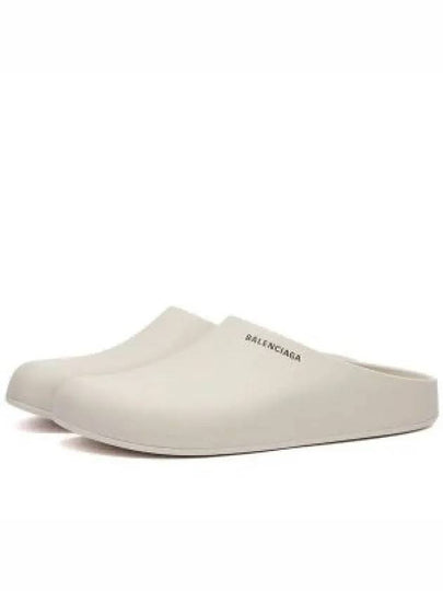 Logo Pool Closed Mule White - BALENCIAGA - BALAAN 2