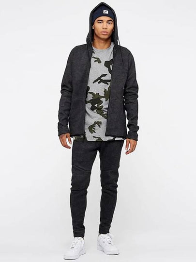 01863814038Tech Fleece Jacquard Hooded Zip JacketBlack - NIKE - BALAAN 2