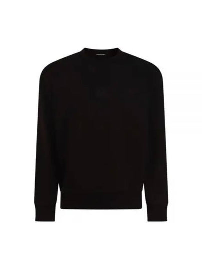 Stretch Fleece Crew Neck Sweatshirt Black - CP COMPANY - BALAAN 2