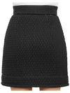 Women's Micro Diamond Quilted Zip-up Mini A-Line Skirt Black - MONCLER - BALAAN 8