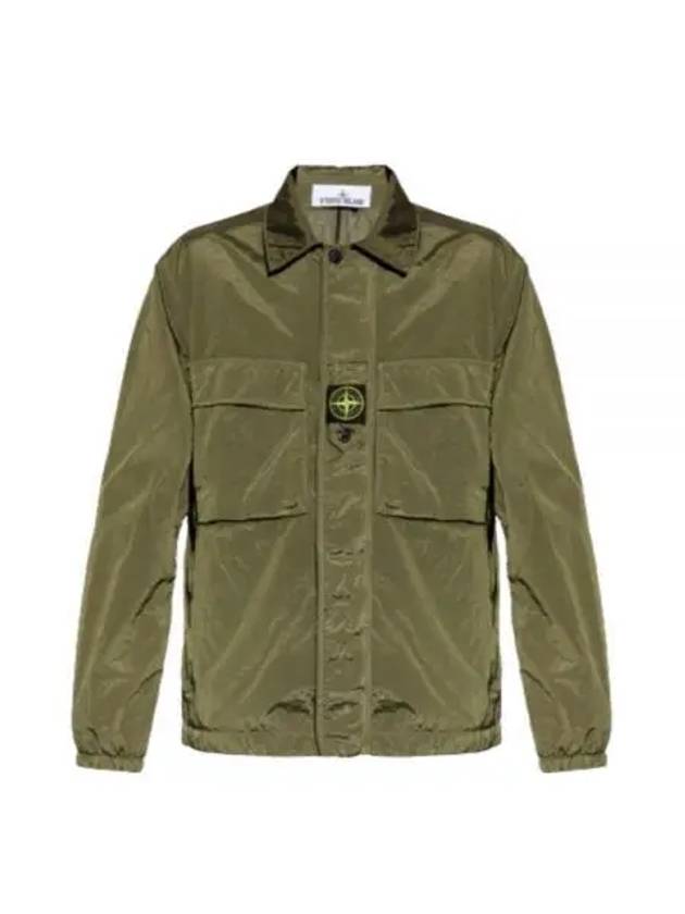 Lightweight Shirt Jacket Khaki - STONE ISLAND - BALAAN 2