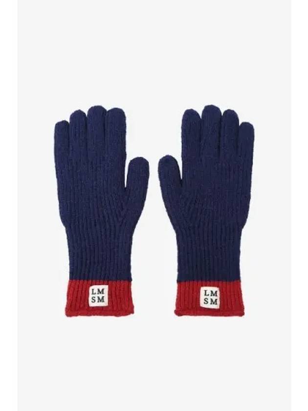 LE MONT ST MICHEL LMSM Color knit gloves Navy - LE MONDE BERYL - BALAAN 1