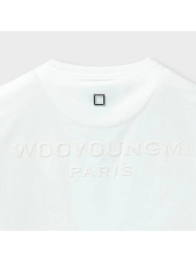 Luminous Back Logo Short Sleeve T-Shirt White - WOOYOUNGMI - BALAAN 5