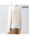 Women's Logo Intarsia Knit Top Off White - GANNI - BALAAN 4