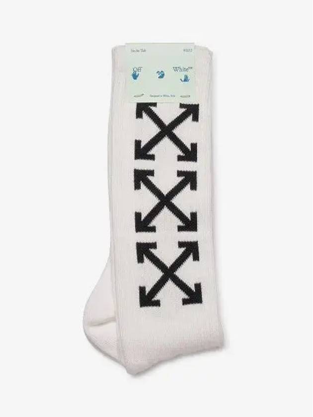 arrow graphic cotton socks white - OFF WHITE - BALAAN 2