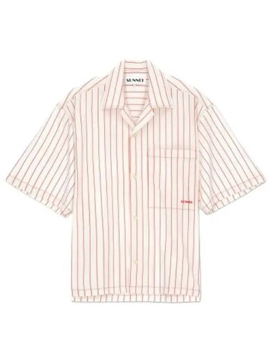 Short sleeve shirt off white red stripe - SUNNEI - BALAAN 1