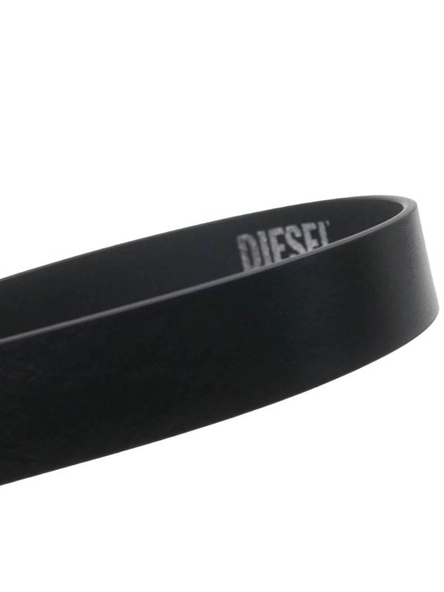 B Dlogo Leather Belt Black - DIESEL - BALAAN 4