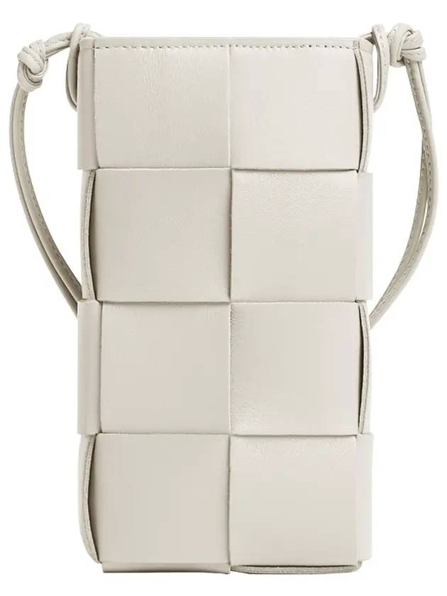 Cassette Intrecciato Mini Cross Bag Chalk White - BOTTEGA VENETA - BALAAN 1