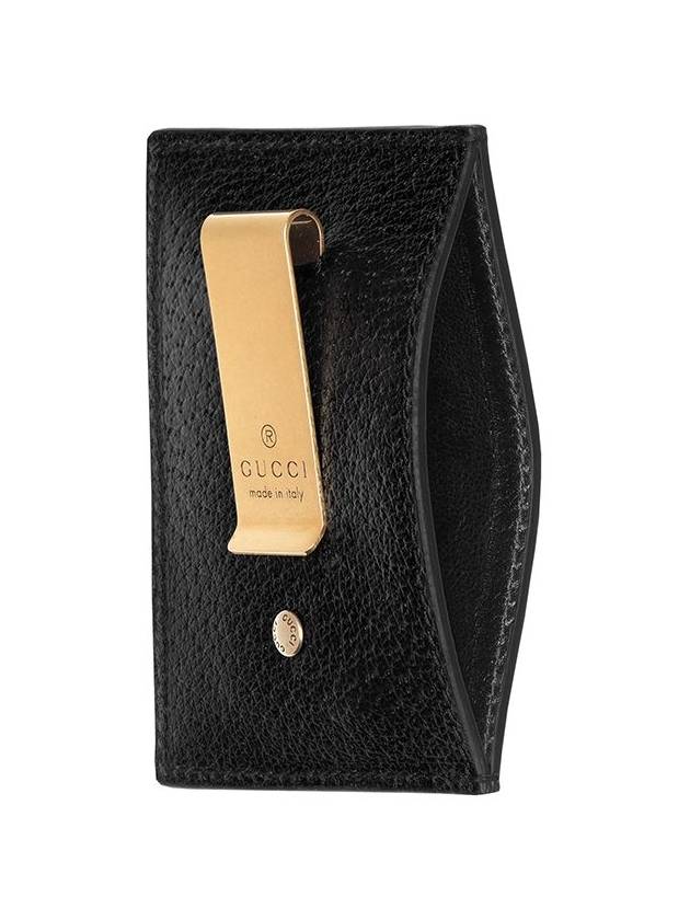 GG Marmont Leather Card Wallet Black - GUCCI - BALAAN 5