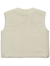 Vest Cardigan V Padded Crop Vest Ivory MCFW23VT 2IV - MACKY - BALAAN 3