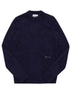 Brushed Alpaca Wool Knit Top Sky Captain - GANNI - BALAAN 4