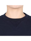 Engineered 4 Bar Stripe Loopback Jersey Knit Crewneck Sweatshirt Navy - THOM BROWNE - 6