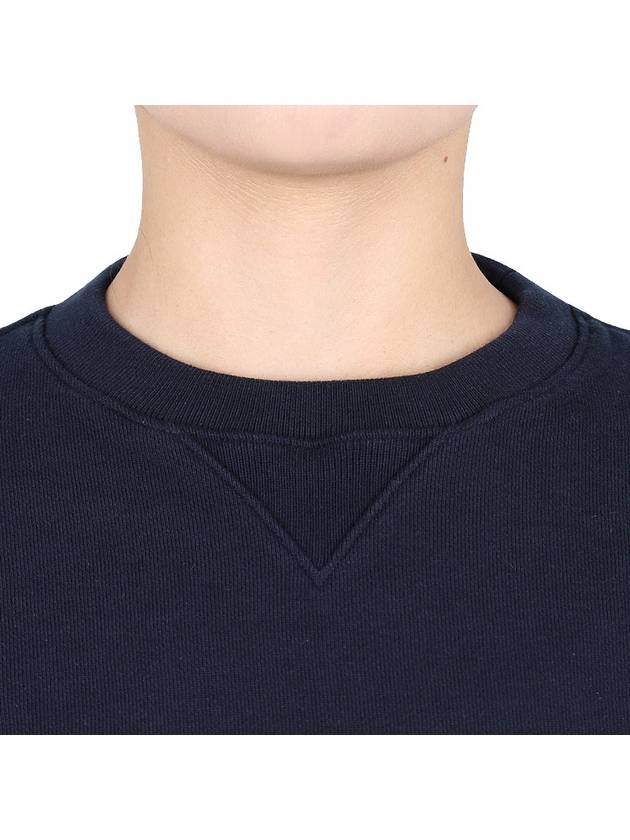 Engineered 4 Bar Stripe Loopback Jersey Knit Crewneck Sweatshirt Navy - THOM BROWNE - BALAAN 6