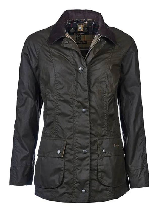 Classic Beadnell Wax Jacket Olive - BARBOUR - BALAAN.