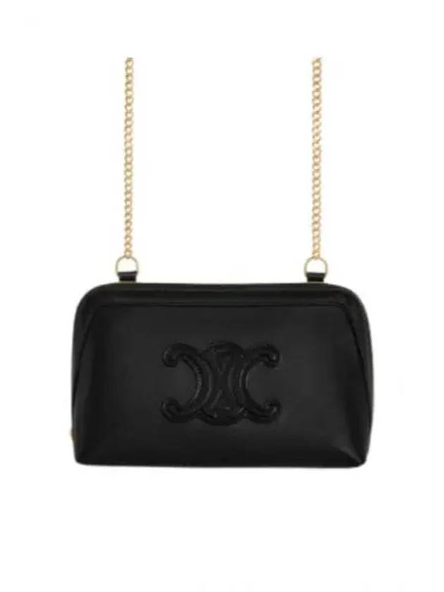 Coeur Triomphe Chain Clutch Bag Black - CELINE - BALAAN 2