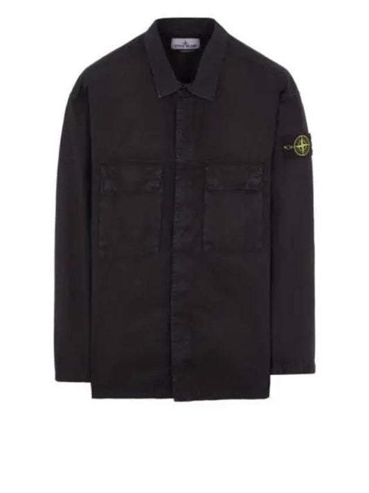 OLD effect badge hidden button overshirt - STONE ISLAND - BALAAN 2