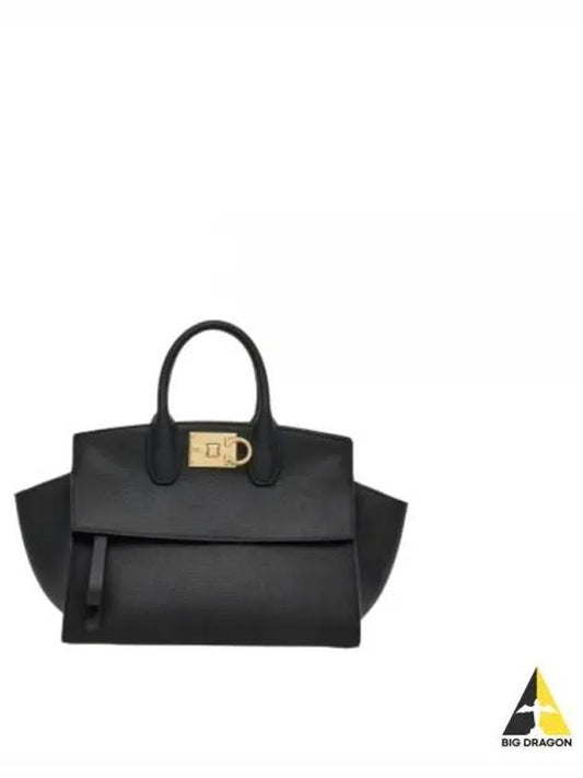 Studio Soft Top Handle Tote Bag Black - SALVATORE FERRAGAMO - BALAAN 2