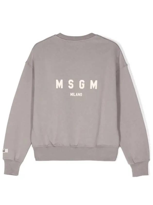 Kids Logo Patch Sweatshirt Taupe Gray - MSGM - BALAAN 2