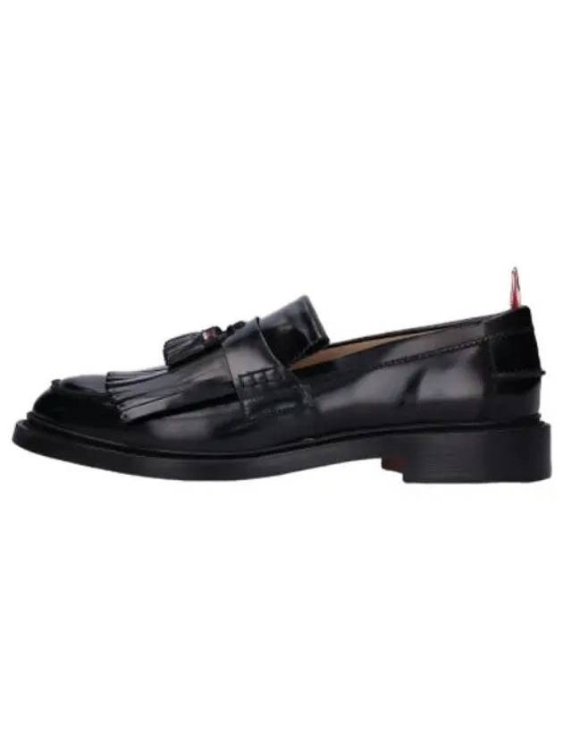 RWB Tab Tassel Leather Loafers Black Flats Shoes - THOM BROWNE - BALAAN 1