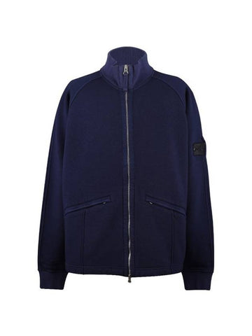 Shadow Project Wool Cotton Felpa Zip-Up Jacket Navy - STONE ISLAND - BALAAN 1