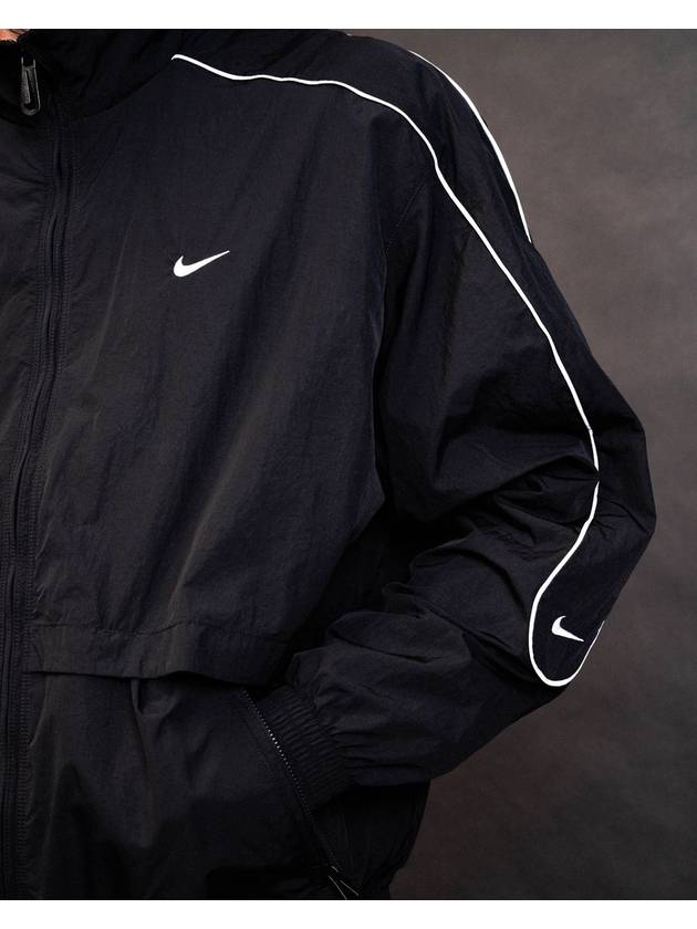 NSW Solo Swoosh Woven Track Jacket Black - NIKE - BALAAN 3