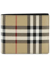 Men's Vintage Check Pattern Half Wallet Brown - BURBERRY - BALAAN 1