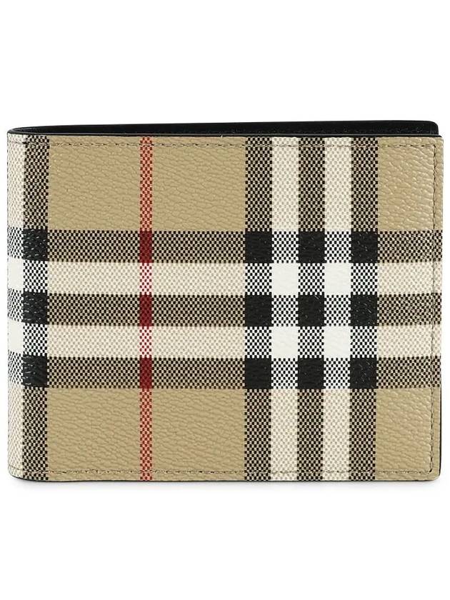 Men's Vintage Check Pattern Half Wallet Brown - BURBERRY - BALAAN 1