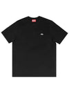 Women's Ovan D Patch Short Sleeve T-Shirt Black - DIESEL - BALAAN 2