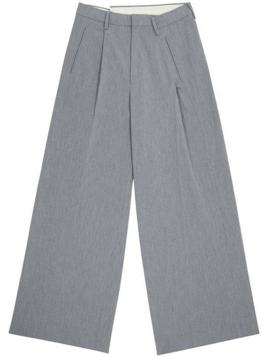 Asymmetric Pleated Wide Pants Grey - MAISON MARGIELA - BALAAN 1